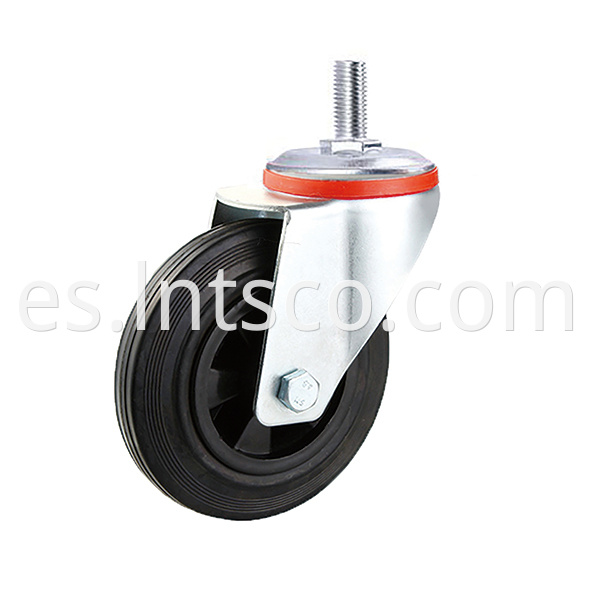 Threaded Stem Swivel Industrial Plastic Core Rubber Casters